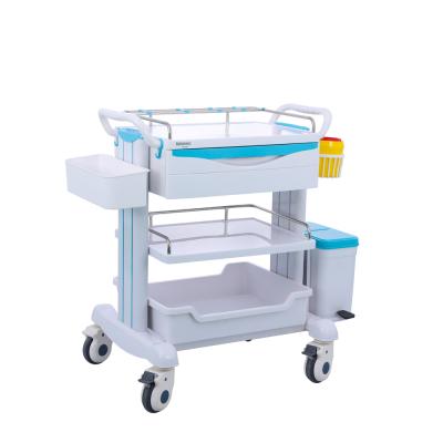 Chariot médical en plastique ABS multifonctionnel d'hôpital